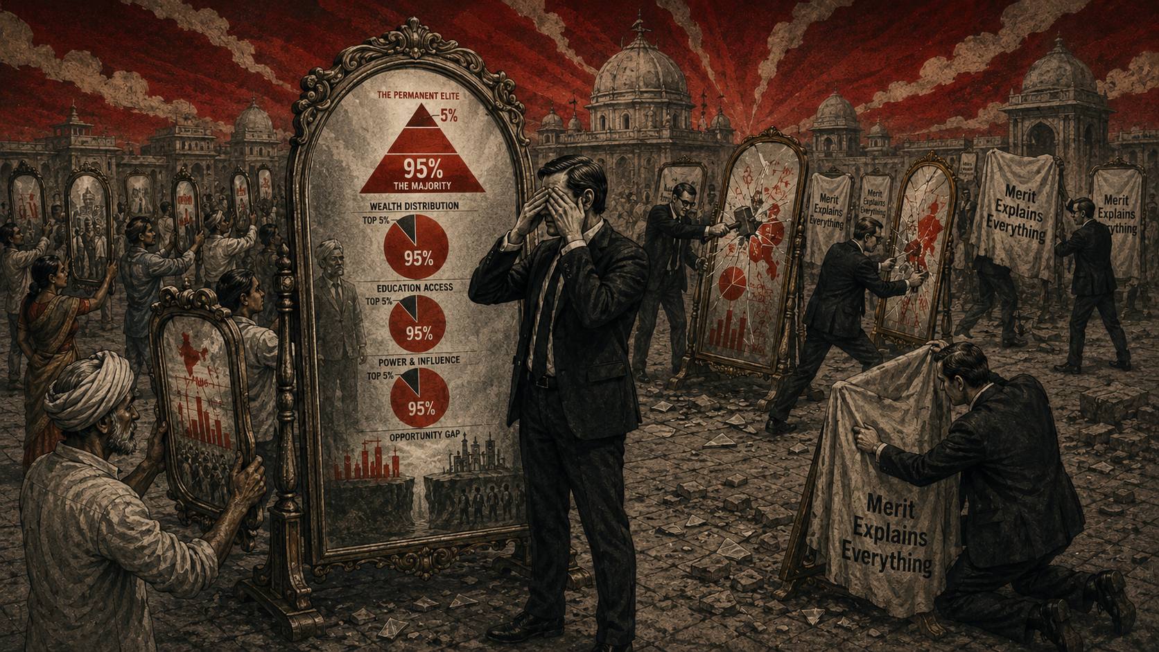 Officials refuse to view or destroy mirrors displaying data about unequal power distribution.